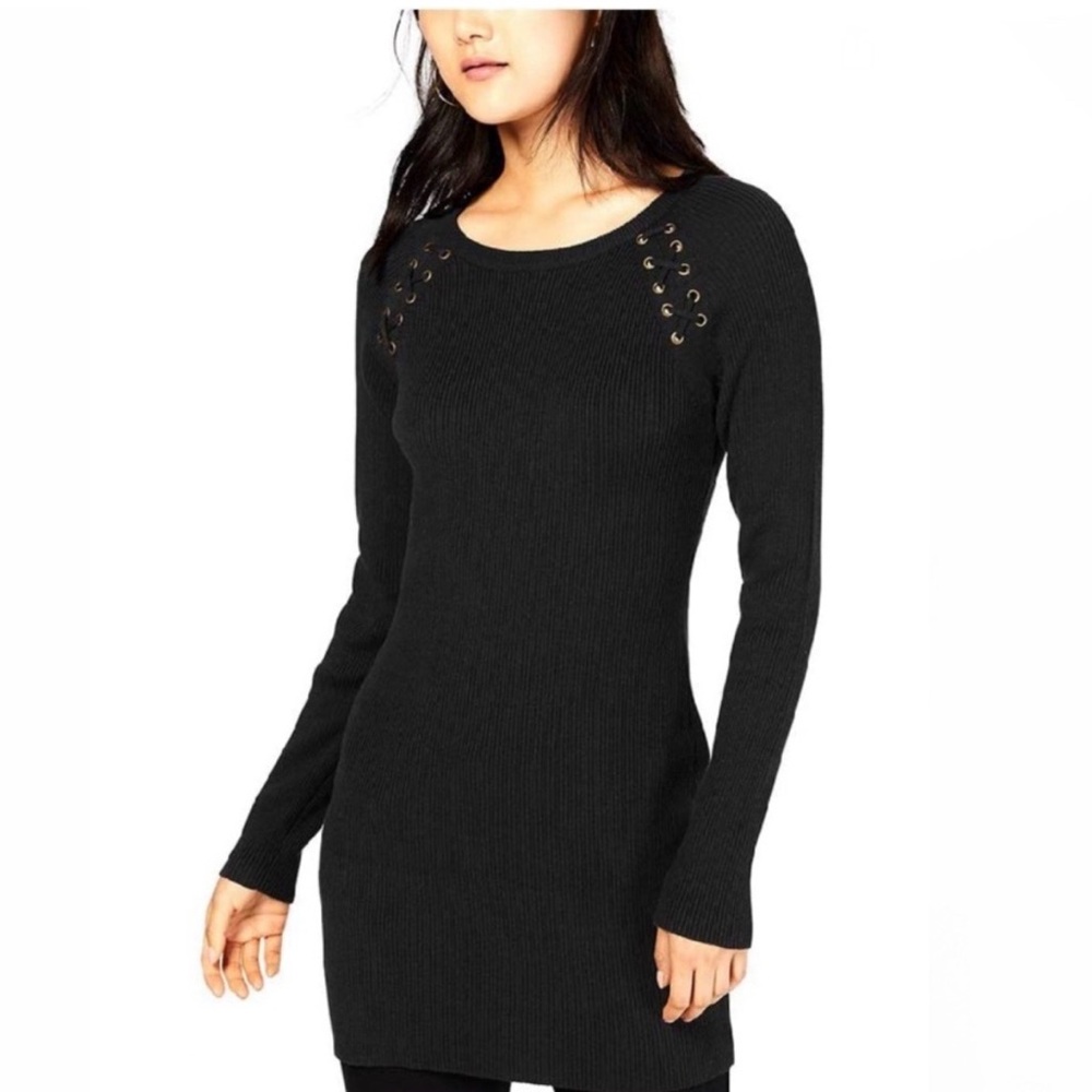 BCX Black Long Sleeve Knit Dress